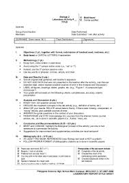 Another Formal Lab Report Format WriteOnline ca