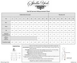 Stella York Size Chart Rinas Bridal Boutique