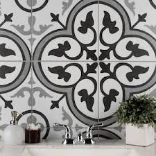 black and white tile flooring the