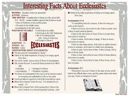 Interesting Facts About Ecclesiastes Bible Topics