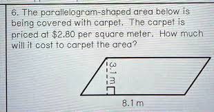 solved 6 the parallelogram shaped area