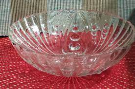 Vintage Clear Glass Bowl With Bubble