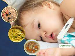 feed an infant with fever and vomiting