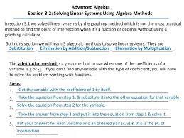 Ppt Advanced Algebra Section 3 2