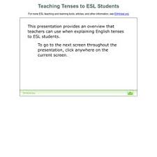 Teaching Tenses To Esl Students Pearltrees