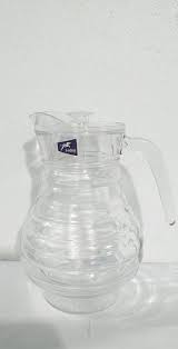 G Horse Glass Jug Pitcher With Lid