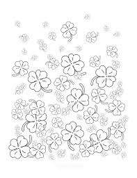 lucky shamrock coloring pages for kids