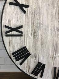 24 Rustic White Farmhouse Pallet Clock