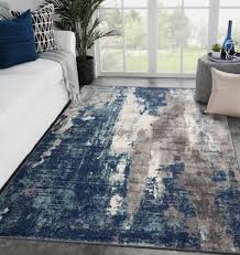 luxe weavers euston blue 6 x 9 abstract