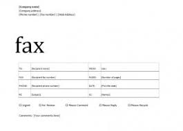 fax cover sheet template fax cover