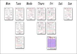 create a workout plan weekly set out