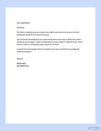 warning letter to tenant for late