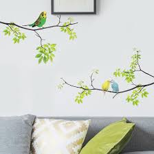 2pieces Tree Branch Wall Stickers Birds