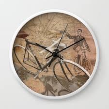 Vintage Bicycle Hipster Wall Clock By