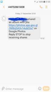 Google photo album share sms. Is this a scam? - Google Photos Community
