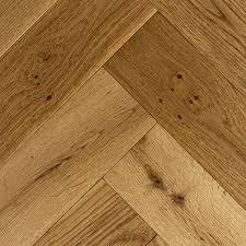 brushed oiled herringbone wood floor