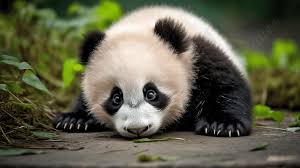 baby panda crawling background images