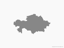Kazakhstan map and satellite image. Vector Map Of Kazakhstan Single Color Free Vector Maps
