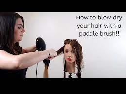 dry your hair with a paddle brush