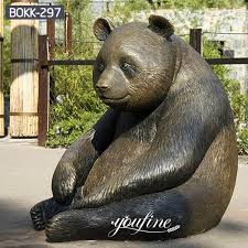 Huge Bronze Grizzly Bear Statue Garden