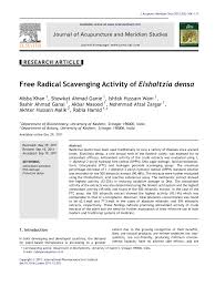 radical scavenging activity of elsholtzia densa topic of paper
