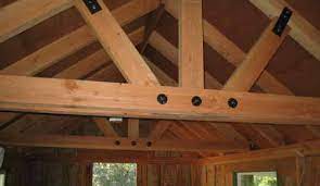 vaulted ceiling in timber framing log
