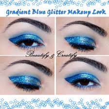 grant blue glitter makeup look