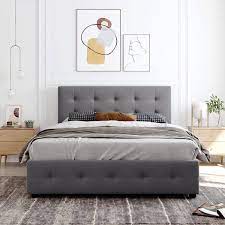 Platform Bed With Classic Headboard