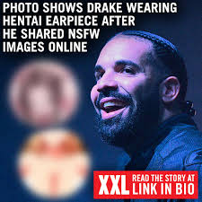 Photo Shows Drake Wearing Hentai Earpiece - XXL