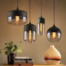 Metal Industrial Glass Pendant Light Black Loft Bar Counter Dining Room Personality Creative Glass Ceiling Hanging Lamp Pendant Lights Aliexpress