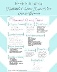 Homemade Cleaning Recipes with Printable Simple Living Mama
