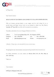 Company Relocation Letter Template