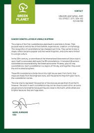 green planet non profit letterhead template