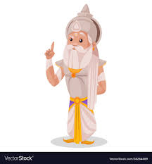 Bhishma pitamaha cartoon character Royalty Free Vector Image