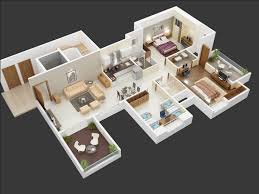 25 More 3 Bedroom 3D Floor Plans gambar png