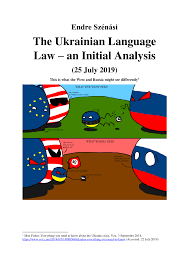 All the of the information on this site is free. Pdf The Ukrainian Language Law An Initial Analysis 25 July 2019