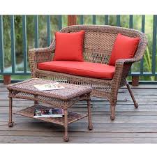 Resin Wicker Patio Loveseat With
