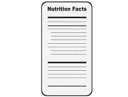nutrition facts template graphic by