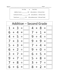 Five steps to teach your child addition and subtraction. Second Grade Addition Subtraction Timed Test
