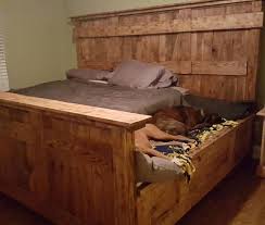 this wooden king bed frame leaves extra