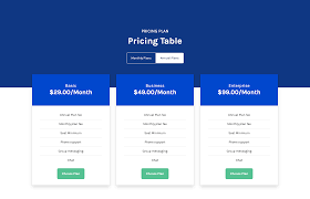 best bootstrap pricing table templates