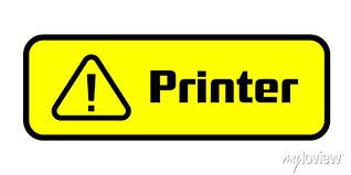 Warning Printer Power Socket Warning