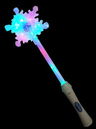 ice light up glow snowflake wand toy