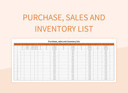 inventory list excel template