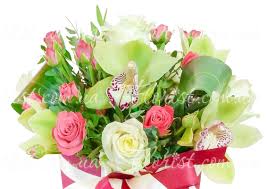 send flower arrangement in a box of