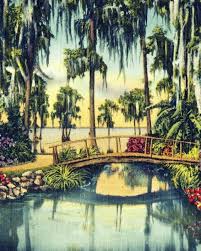 Art Set Of 2 Vintage Florida Photo