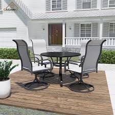 Metal Round Outdoor Dining Set