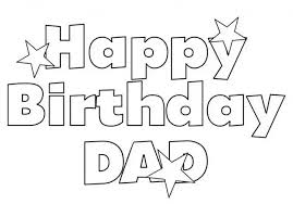 Printable birthday coloring pages for dad