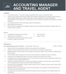 travel agent resume sle