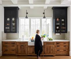 farmhouse style kitchens with wood cabinets